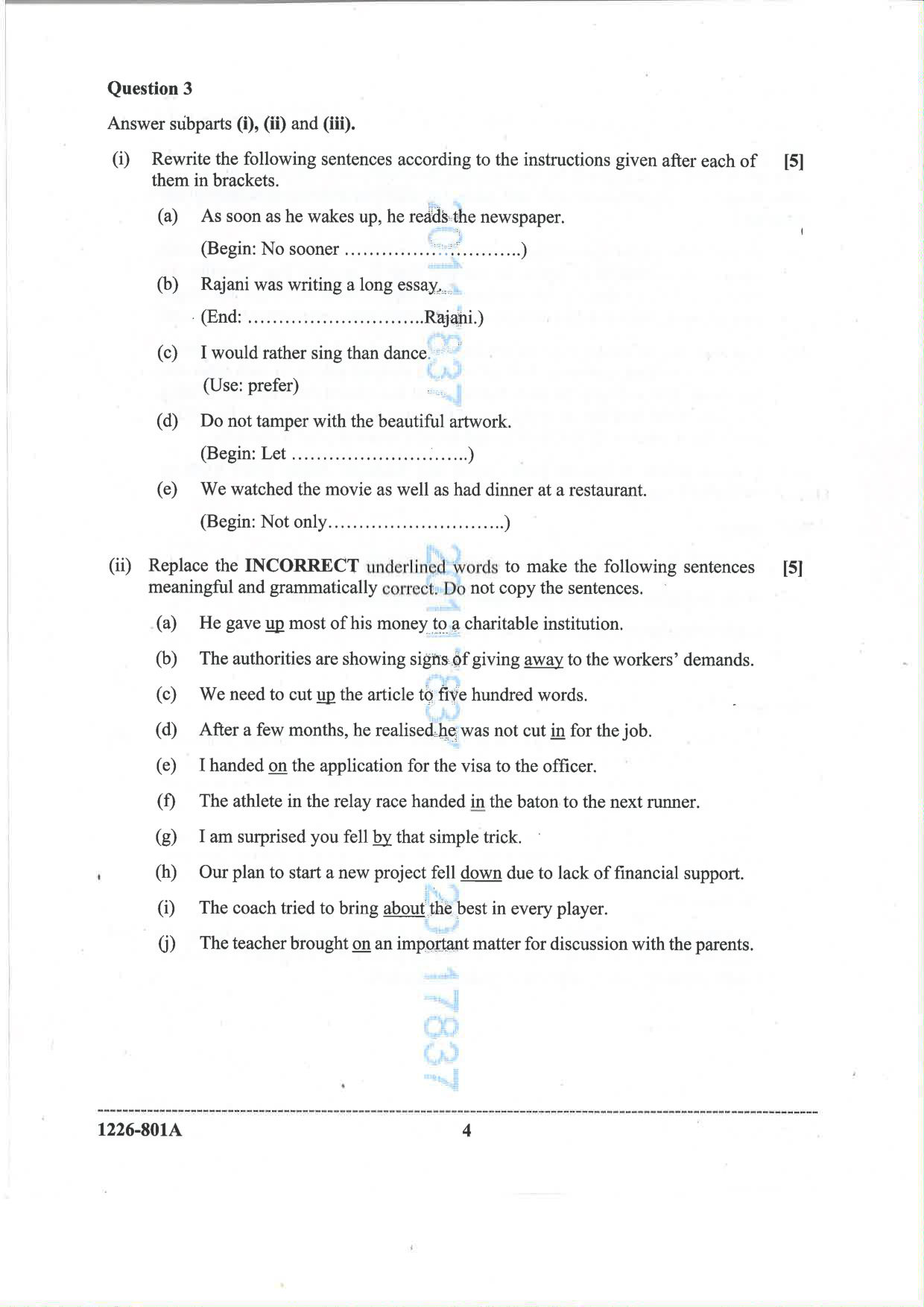 ISC 2026 English Language Question Paper for Class 12 — page 4