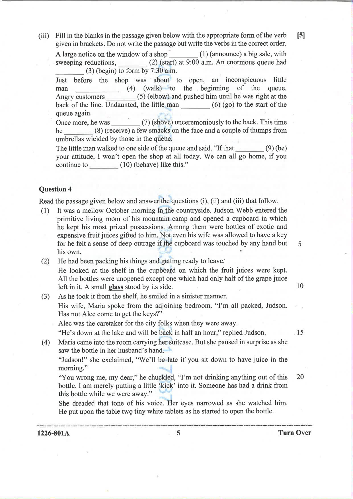 ISC 2026 English Language Question Paper for Class 12 — page 5