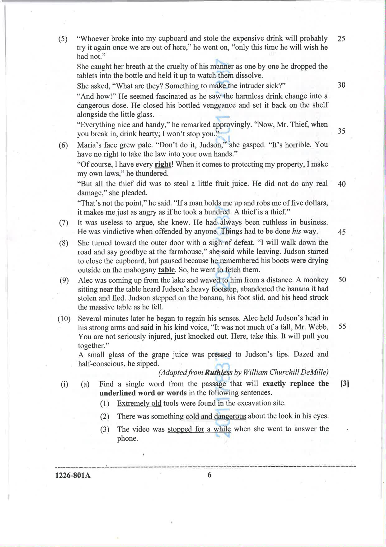 ISC 2026 English Language Question Paper for Class 12 — page 6
