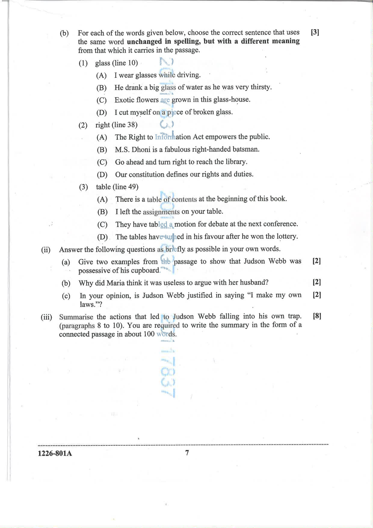ISC 2026 English Language Question Paper for Class 12 — page 7