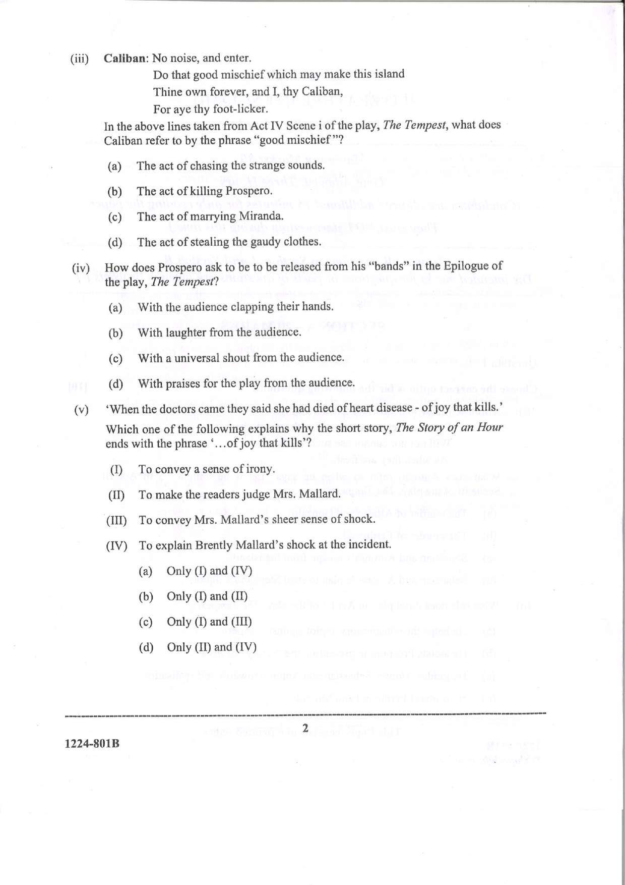 ISC 2024 English Literature Question Paper for Class 12 — page 2