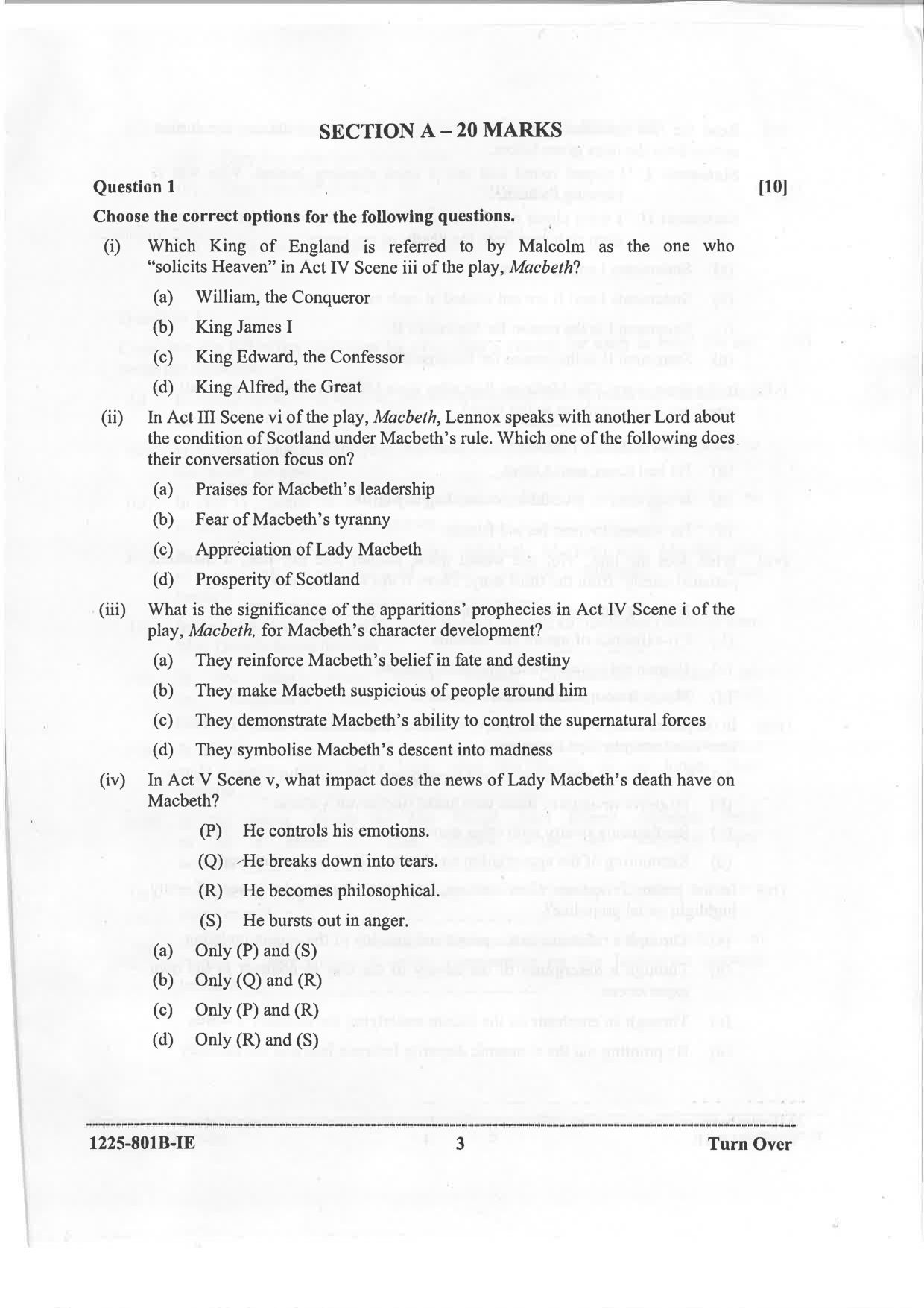 ISC 2025 English Literature Improvement Examination Question Paper for Class 12 — page 3