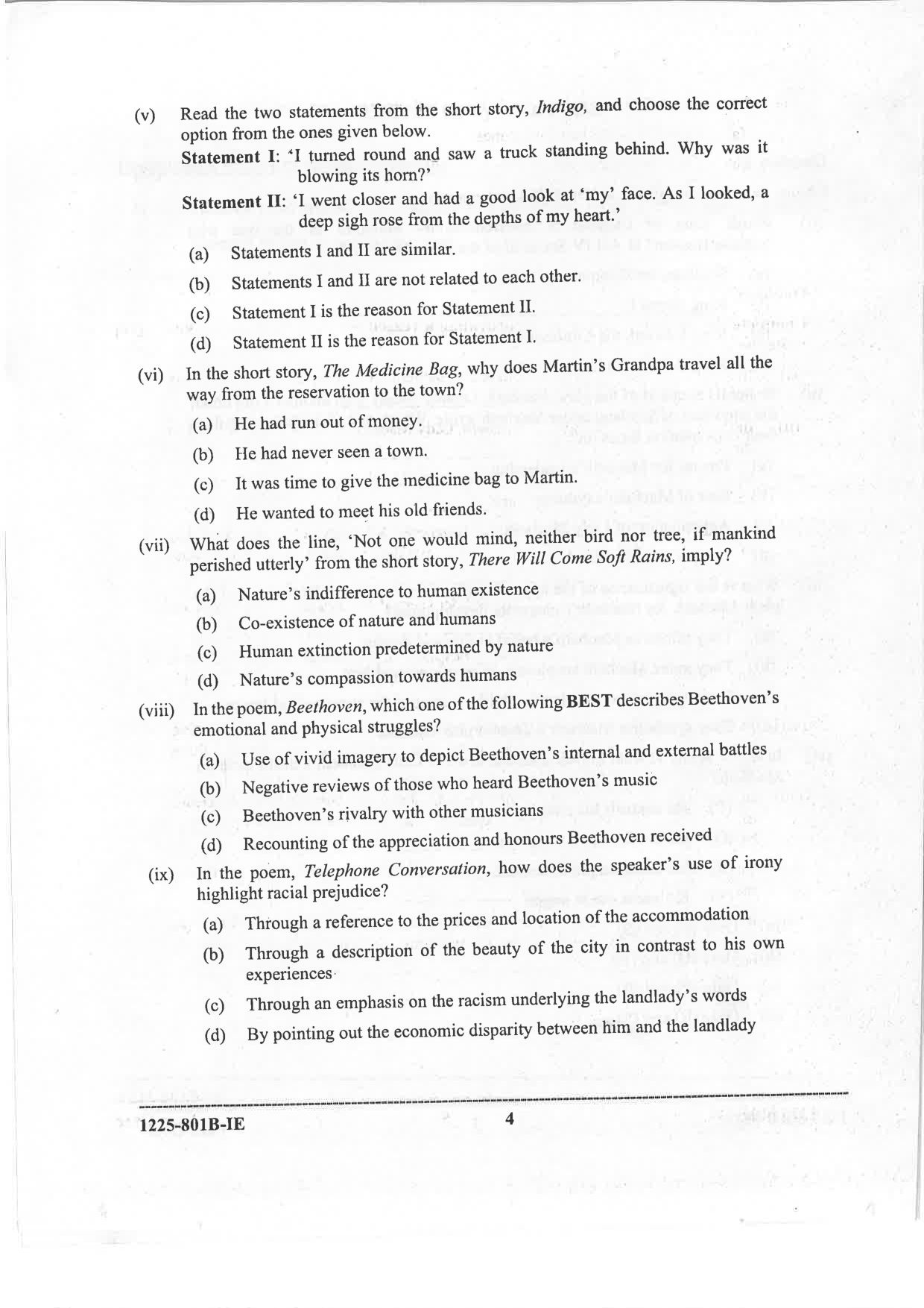 ISC 2025 English Literature Improvement Examination Question Paper for Class 12 — page 4
