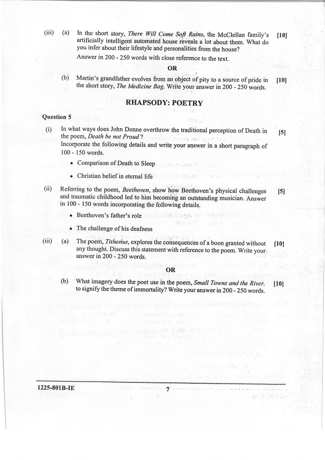 ISC 2025 English Literature Improvement Examination Question Paper for Class 12 — page 7