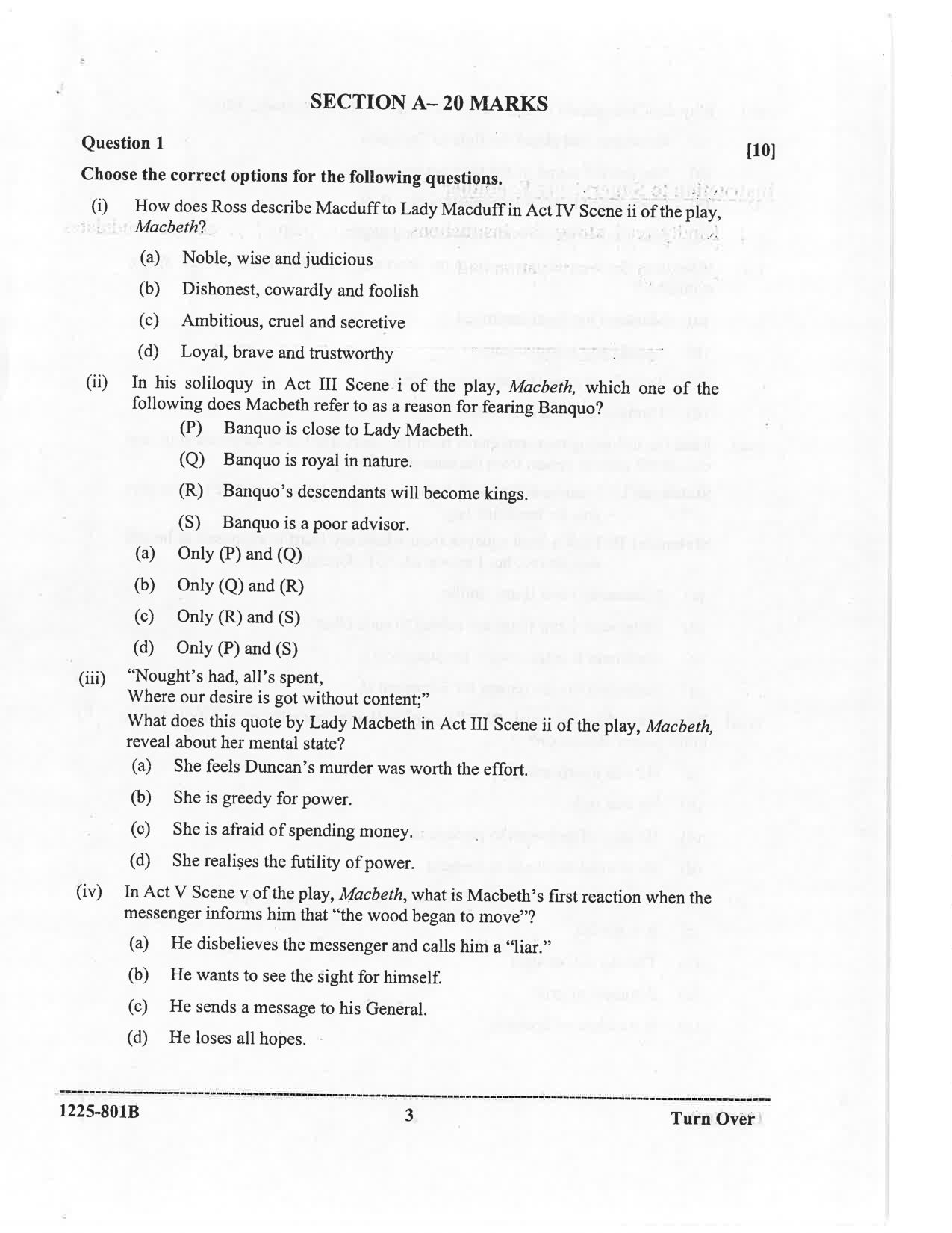 ISC 2025 English Literature Question Paper for Class 12 — page 3