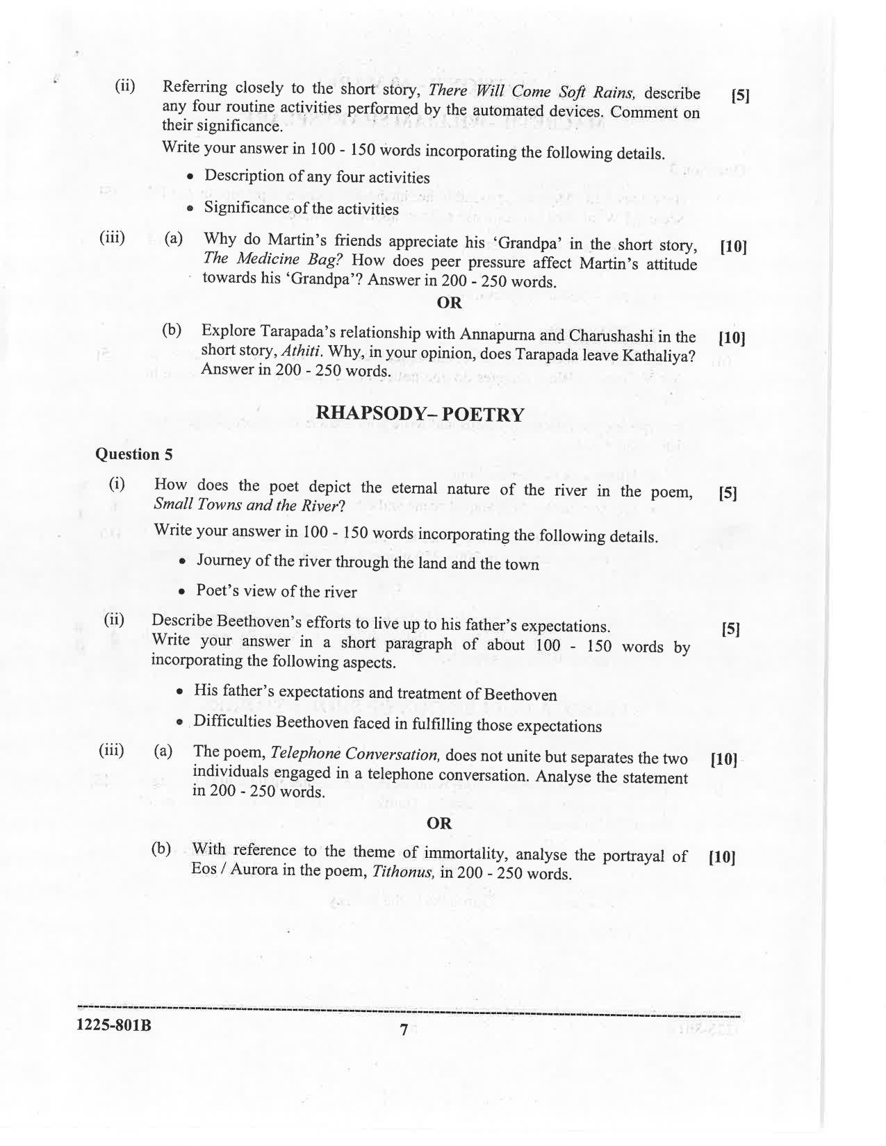 ISC 2025 English Literature Question Paper for Class 12 — page 7