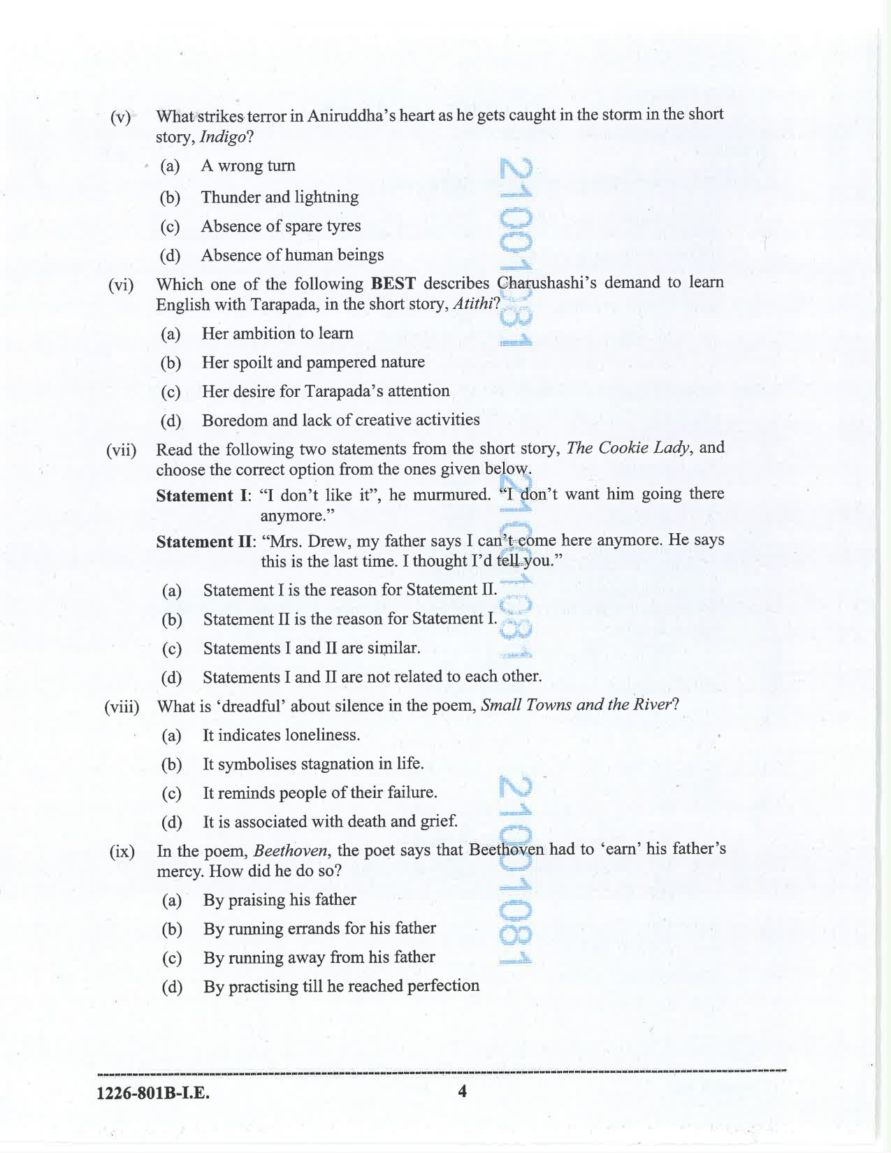 ISC 2026 English Literature Improvement Examination Question Paper for Class 12 — page 4