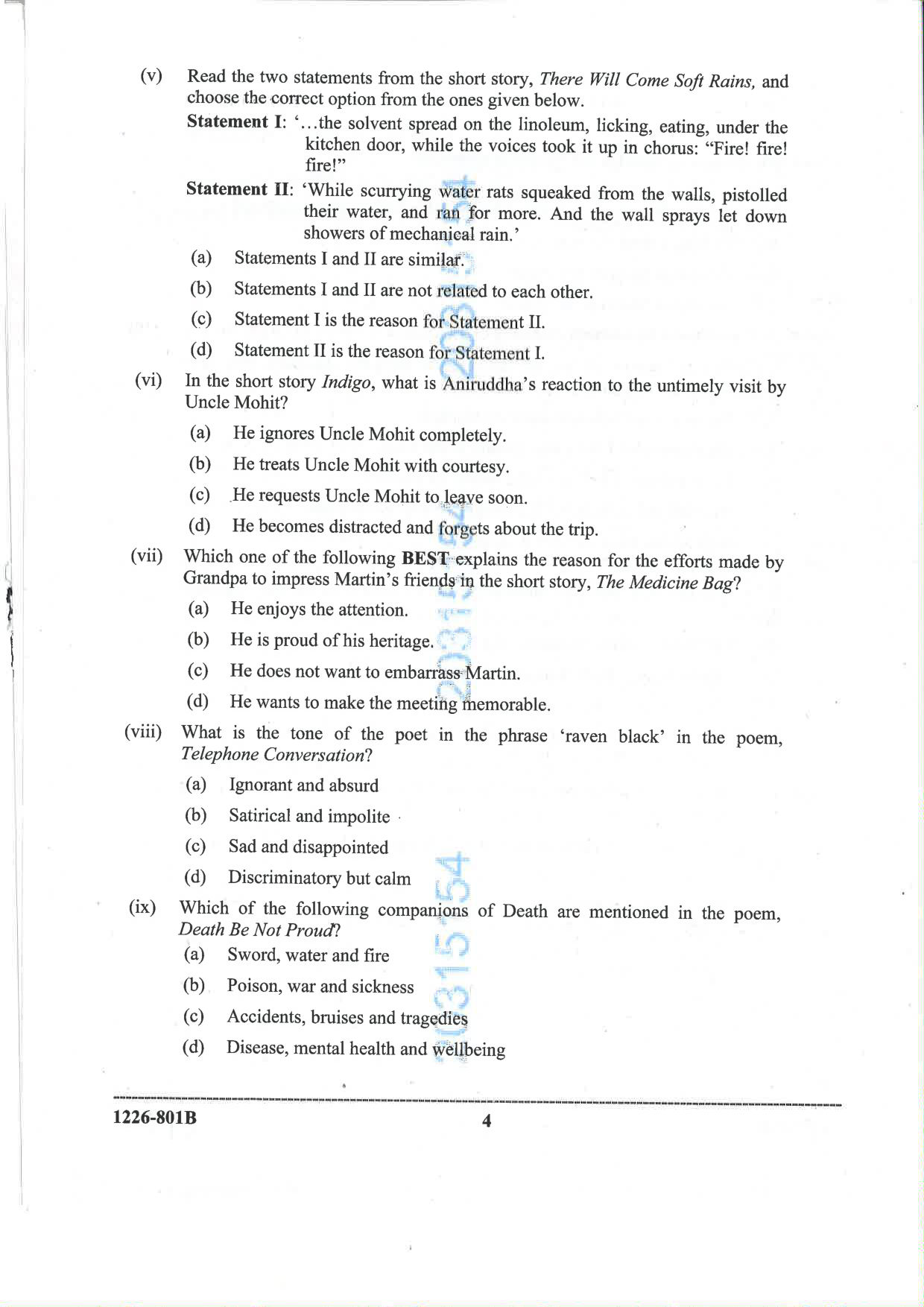 ISC 2026 English Literature Question Paper for Class 12 — page 4