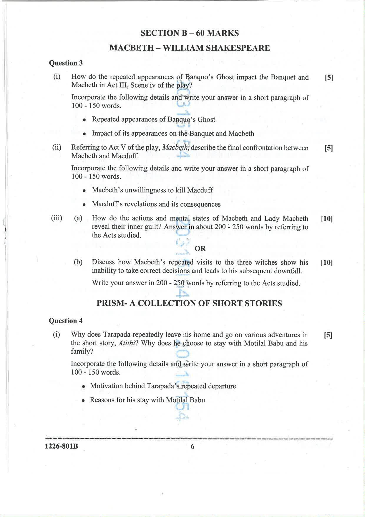 ISC 2026 English Literature Question Paper for Class 12 — page 6