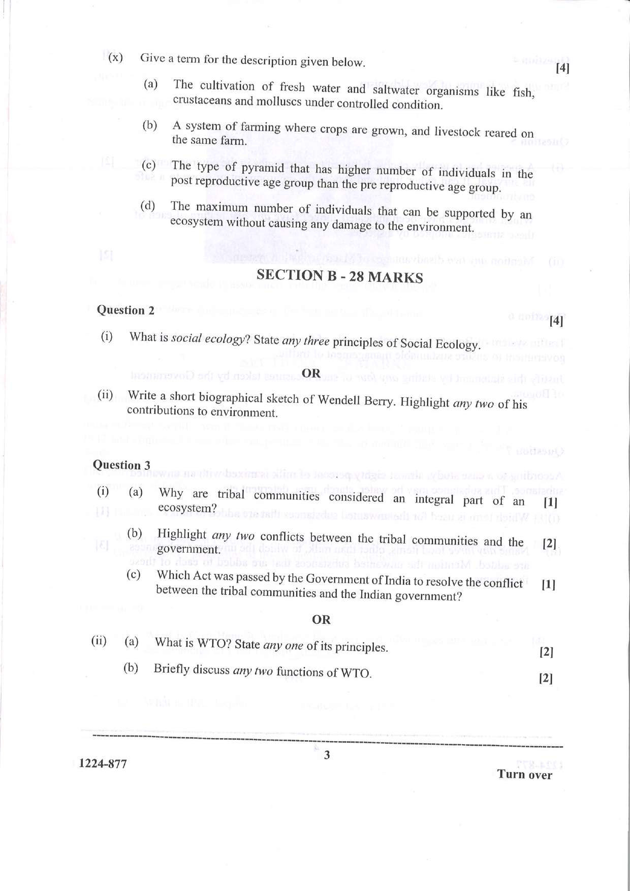 ISC 2024 Environmental Science Question Paper for Class 12 — page 3