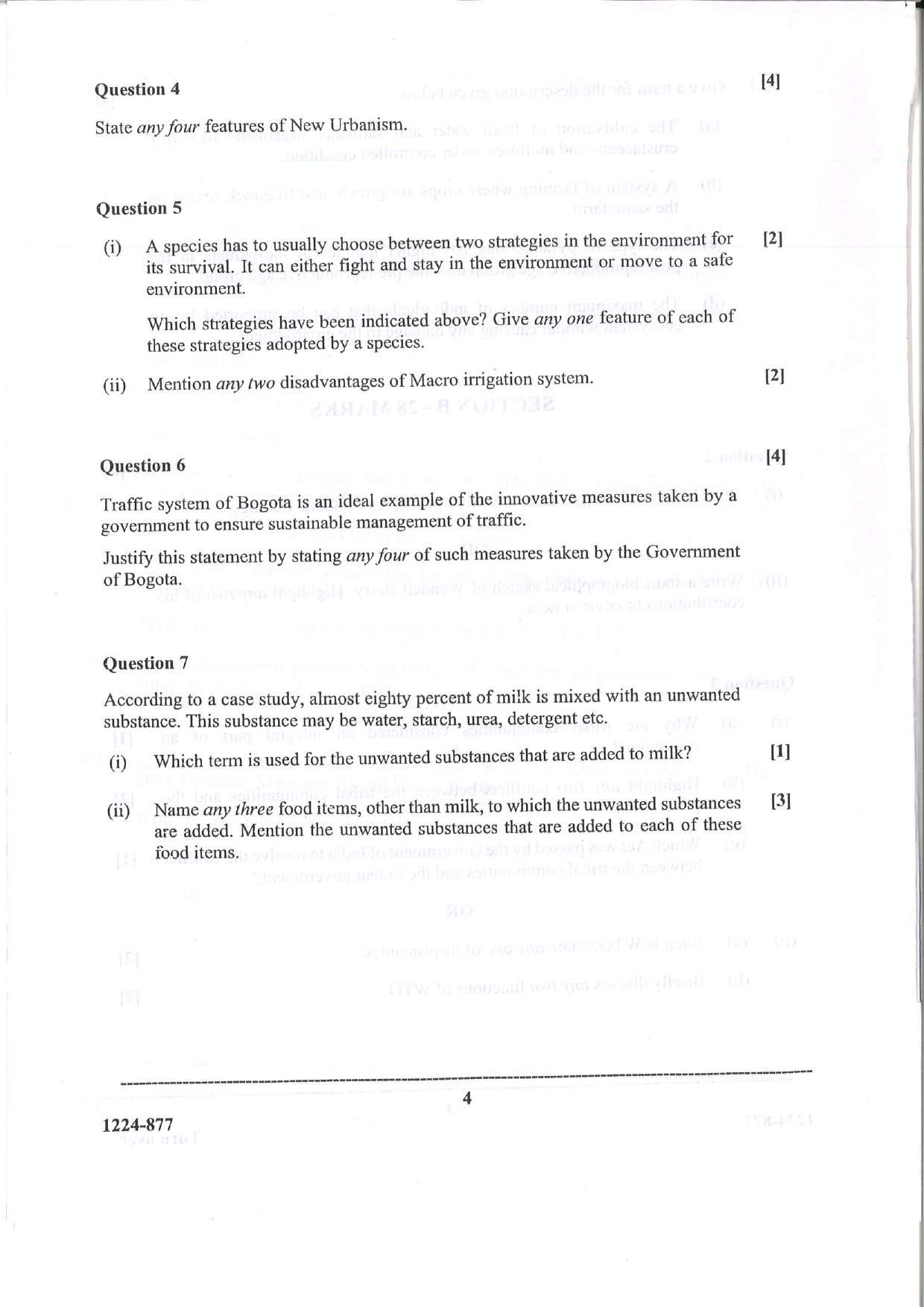 ISC 2024 Environmental Science Question Paper for Class 12 — page 4