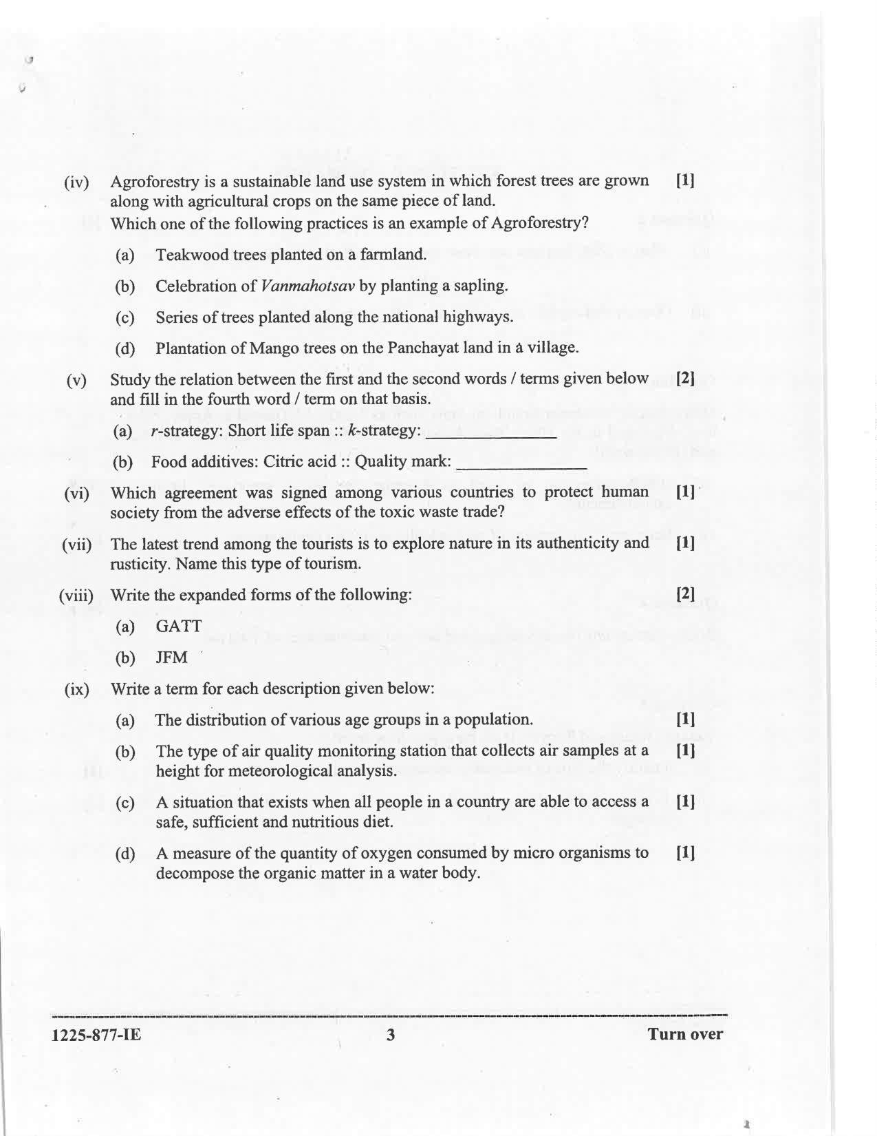 ISC 2025 Environmental Science Improvement Examination Question Paper for Class 12 — page 3
