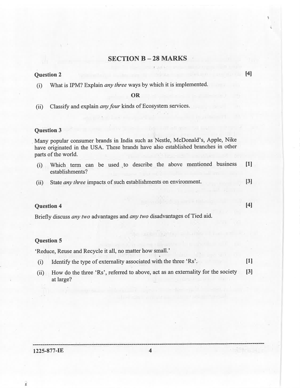 ISC 2025 Environmental Science Improvement Examination Question Paper for Class 12 — page 4