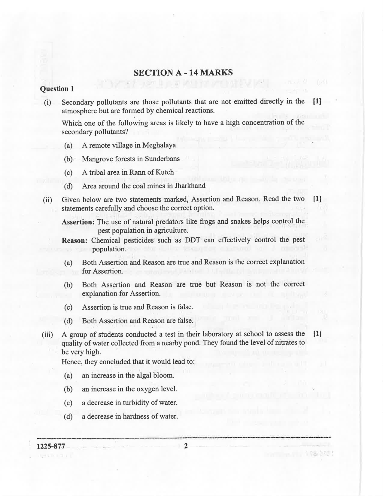 ISC 2025 Environmental Science Question Paper for Class 12 — page 2