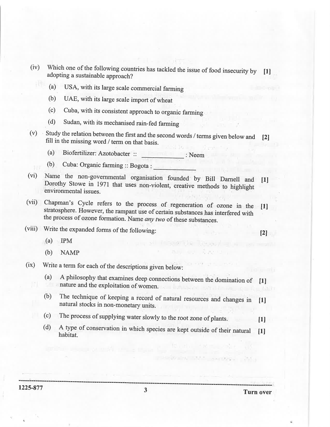ISC 2025 Environmental Science Question Paper for Class 12 — page 3