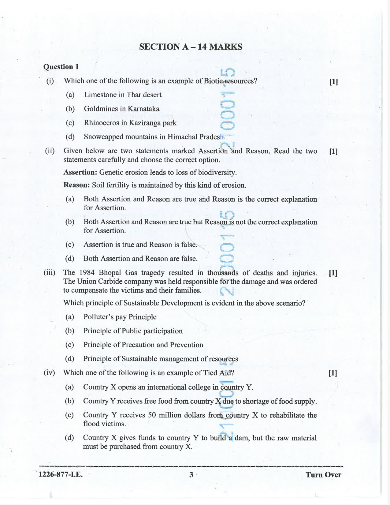 ISC 2026 Environmental Science Improvement Examination Question Paper for Class 12 — page 3