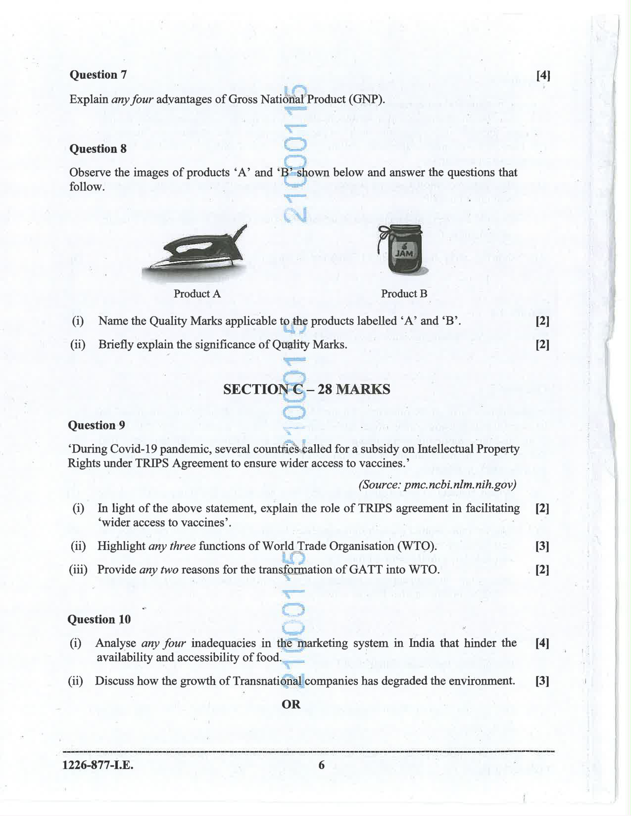 ISC 2026 Environmental Science Improvement Examination Question Paper for Class 12 — page 6