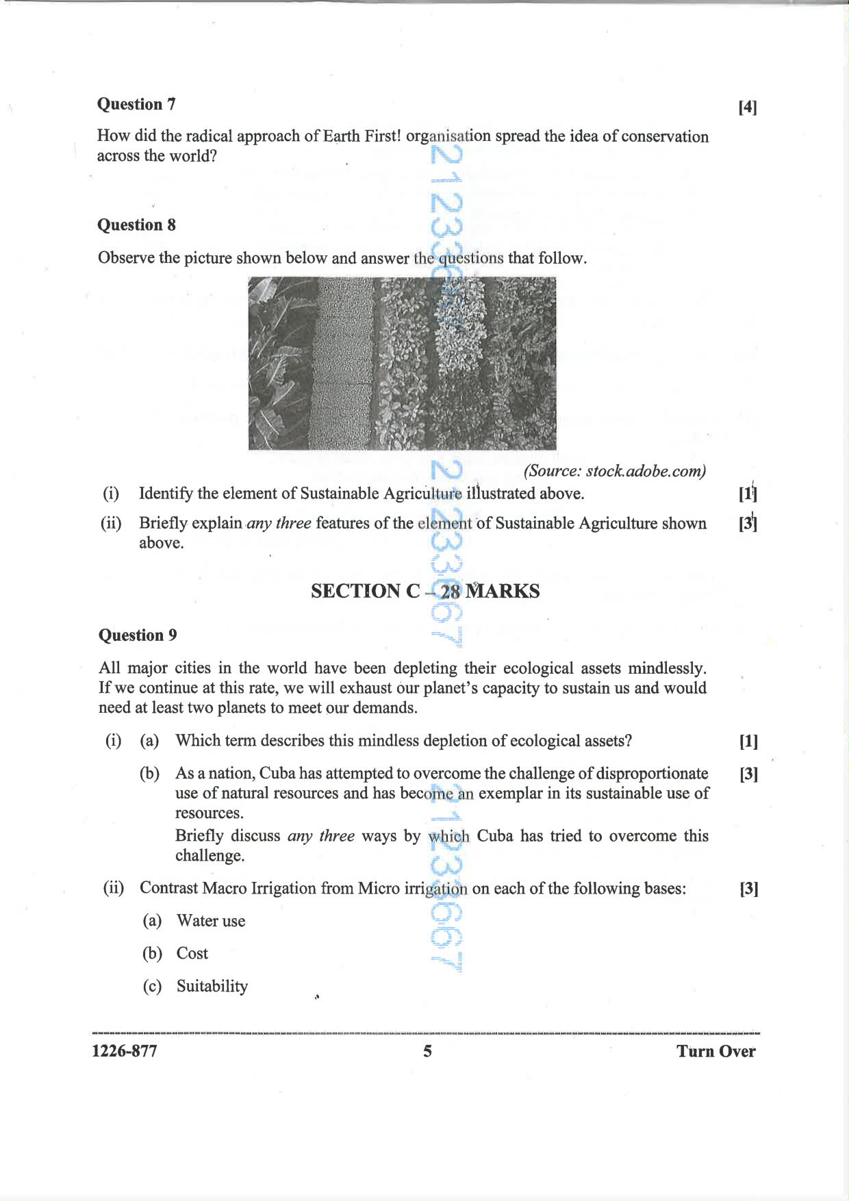 ISC 2026 Environmental Science Question Paper for Class 12 — page 5