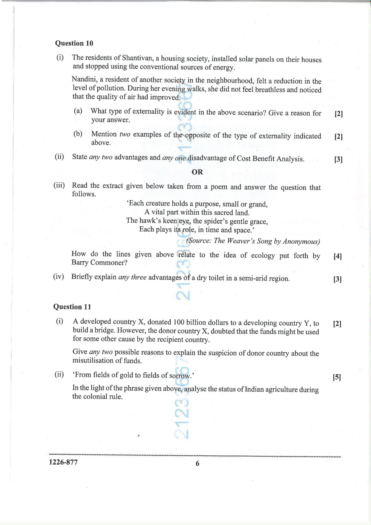 ISC 2026 Environmental Science Question Paper for Class 12 — page 6