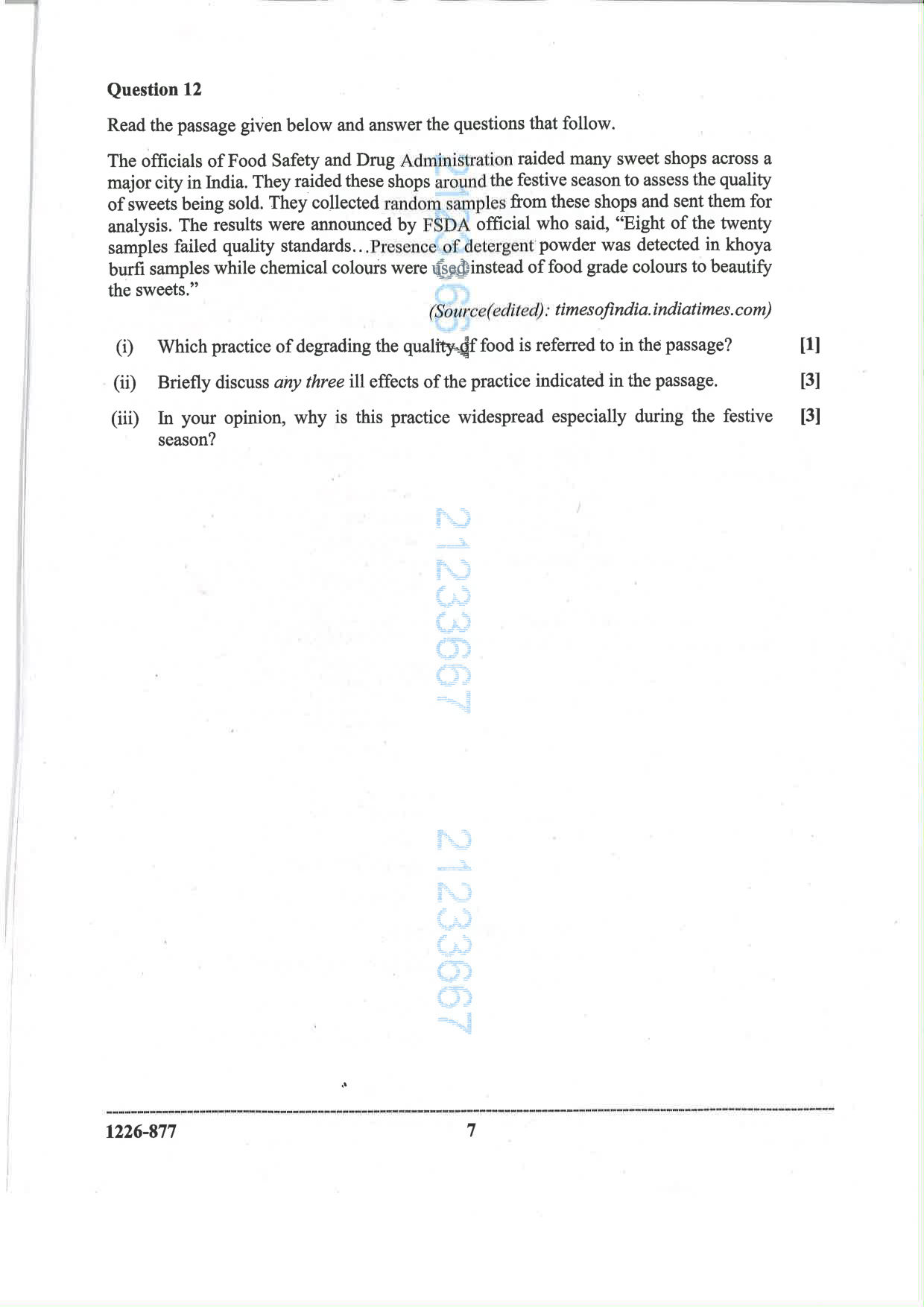 ISC 2026 Environmental Science Question Paper for Class 12 — page 7