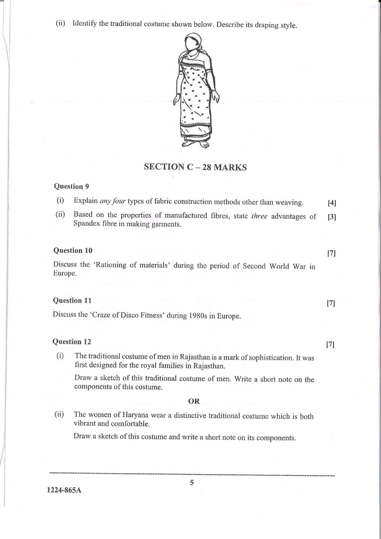 ISC 2024 Fashion Designing Question Paper for Class 12 — page 5
