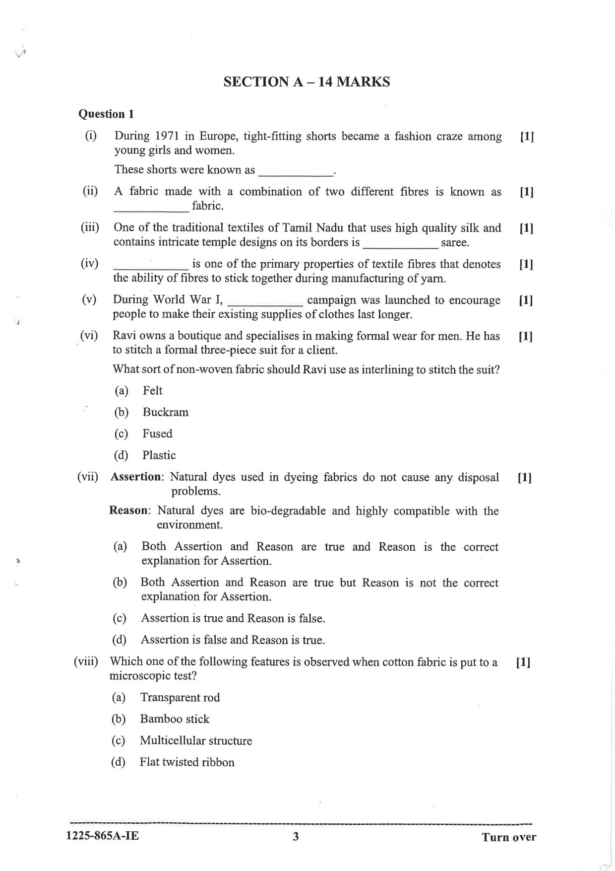 ISC 2025 Fashion Designing Improvement Examination Question Paper for Class 12 — page 3