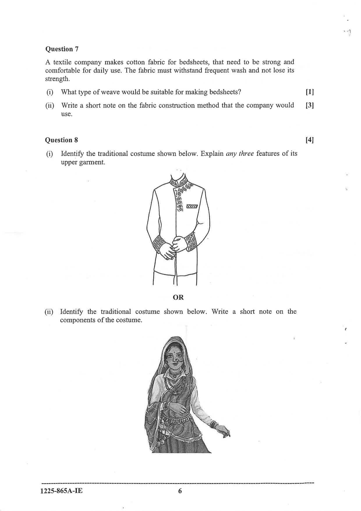 ISC 2025 Fashion Designing Improvement Examination Question Paper for Class 12 — page 6
