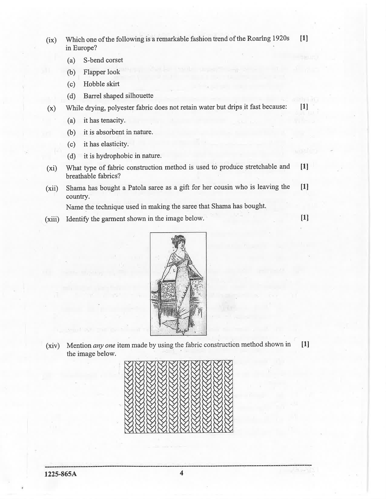 ISC 2025 Fashion Designing Question Paper for Class 12 — page 4
