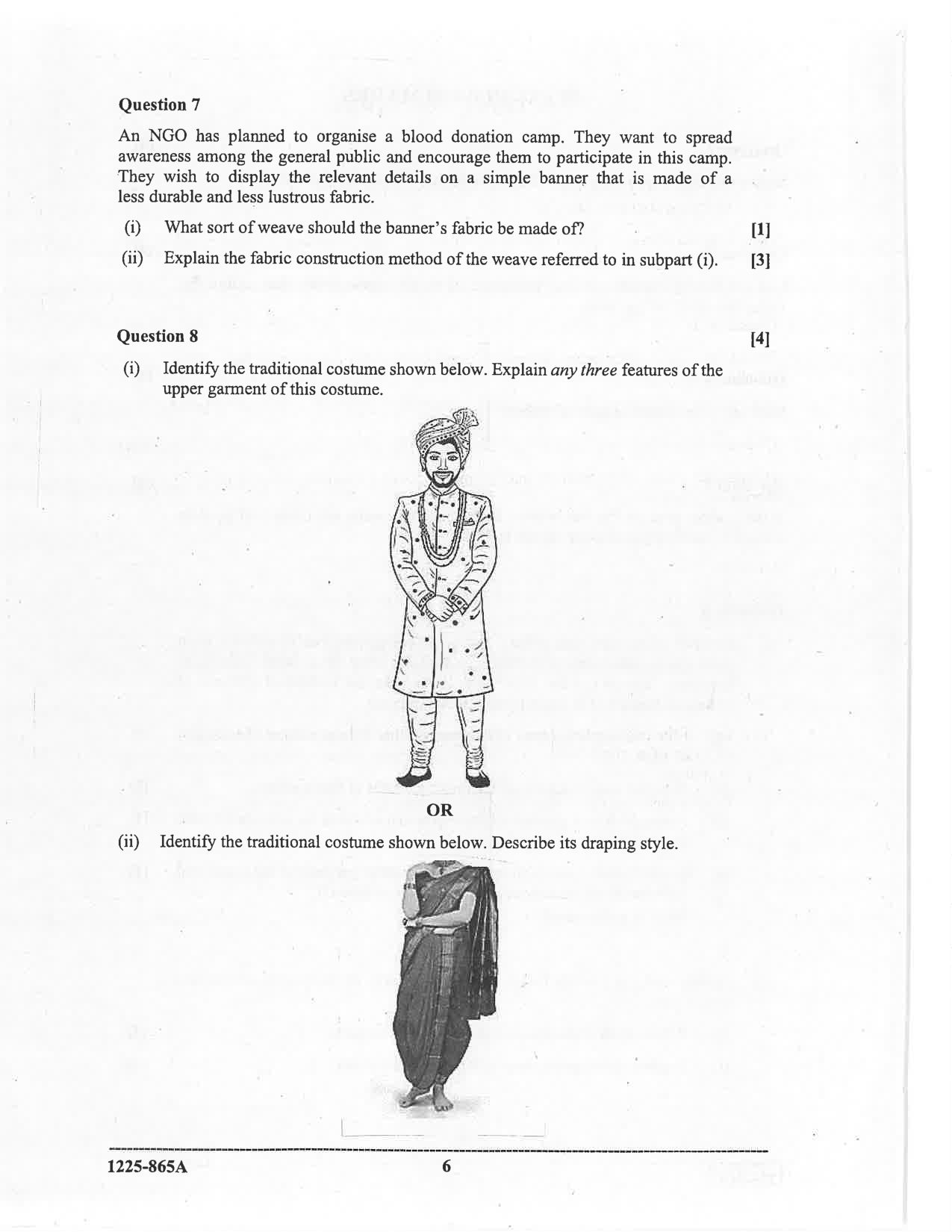 ISC 2025 Fashion Designing Question Paper for Class 12 — page 6