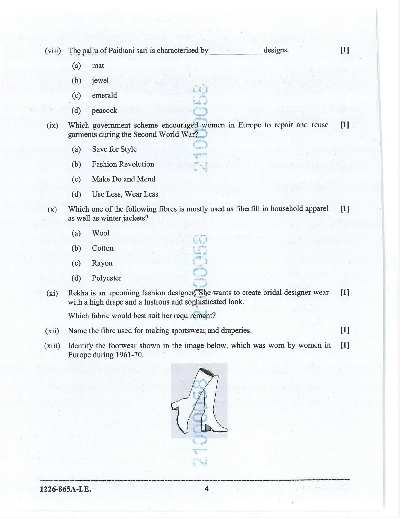 ISC 2026 Fashion Designing Improvement Examination Question Paper for Class 12 — page 4