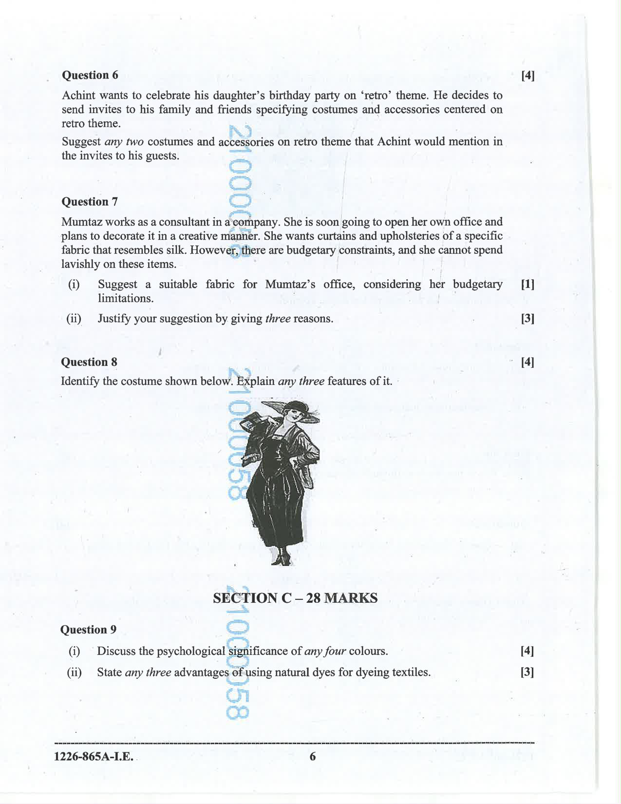 ISC 2026 Fashion Designing Improvement Examination Question Paper for Class 12 — page 6
