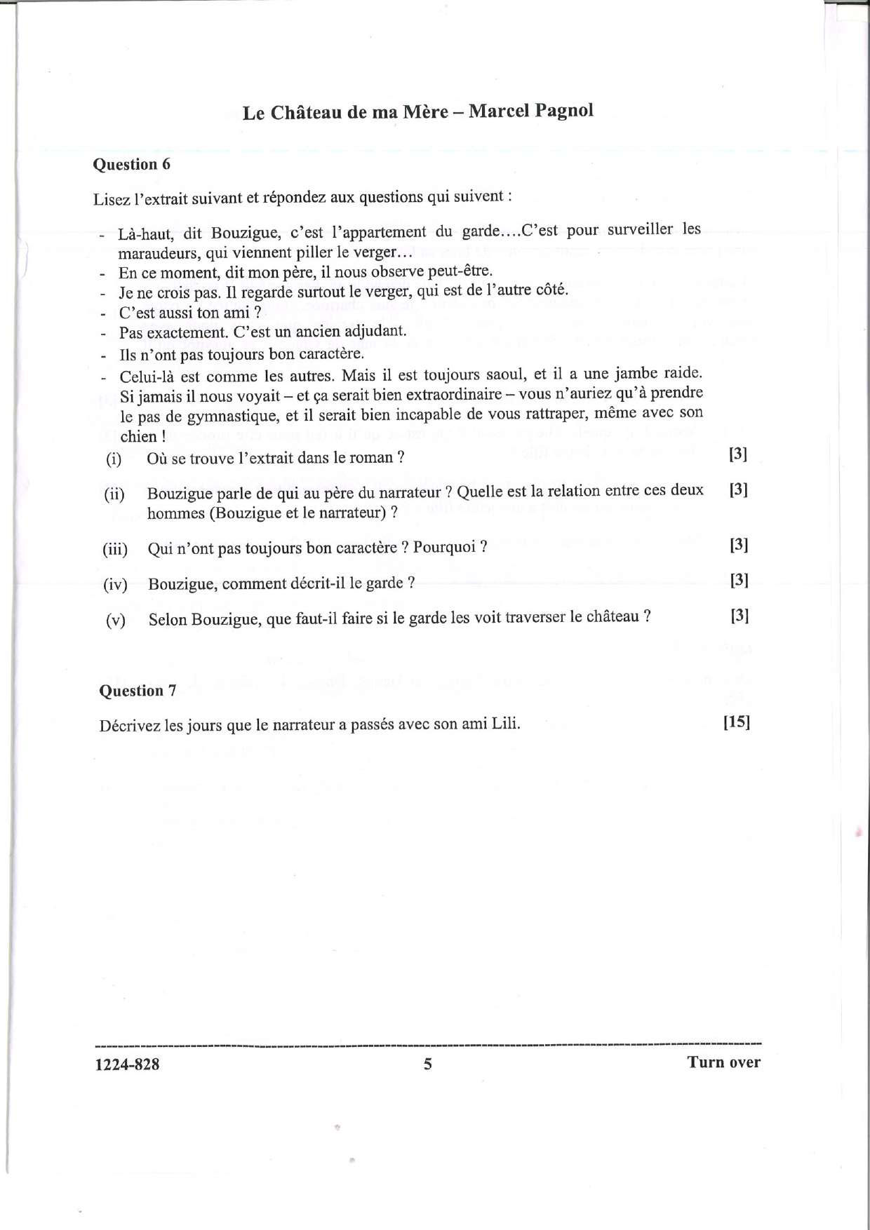 ISC 2024 French Question Paper for Class 12 — page 5
