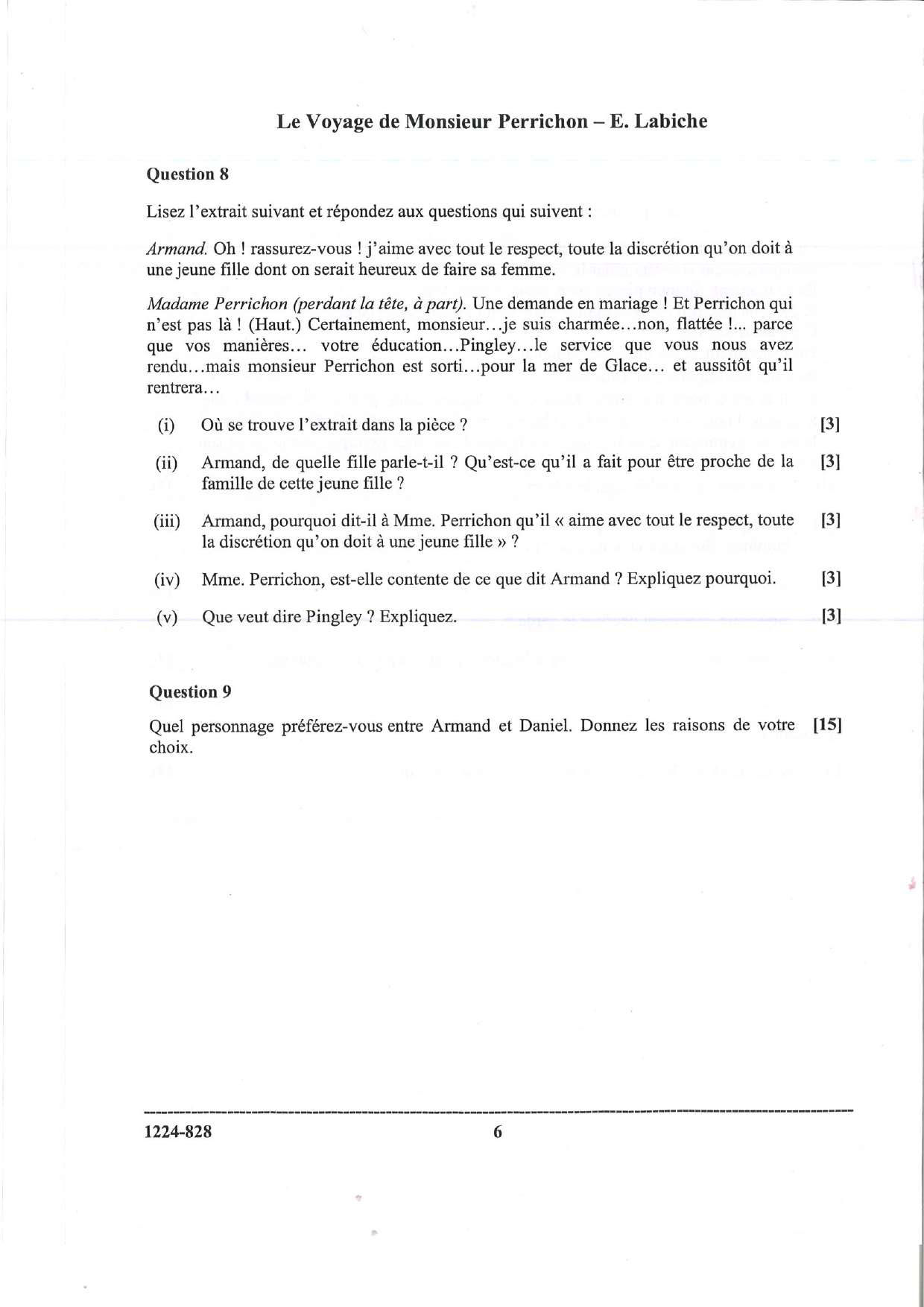 ISC 2024 French Question Paper for Class 12 — page 6