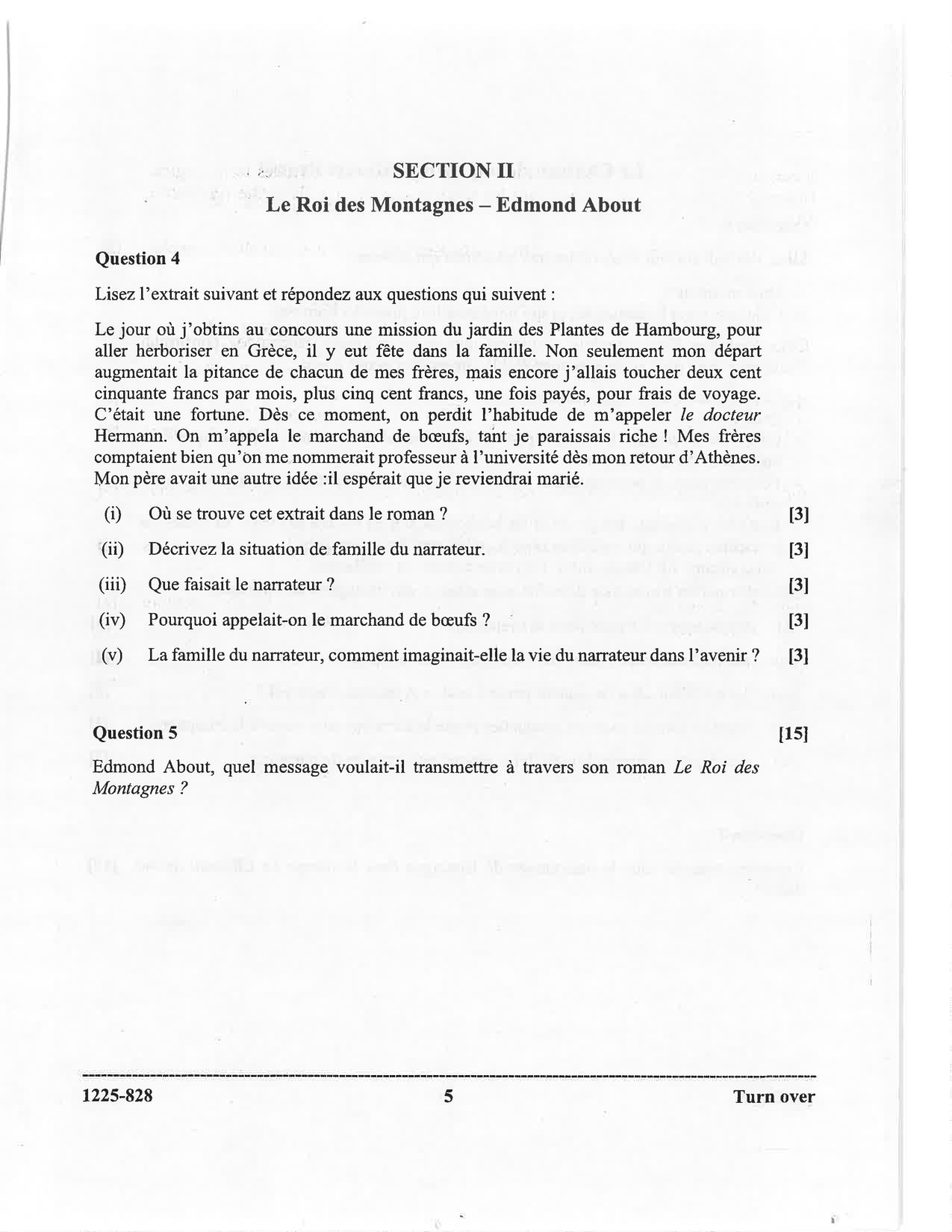 ISC 2025 French Question Paper for Class 12 — page 5