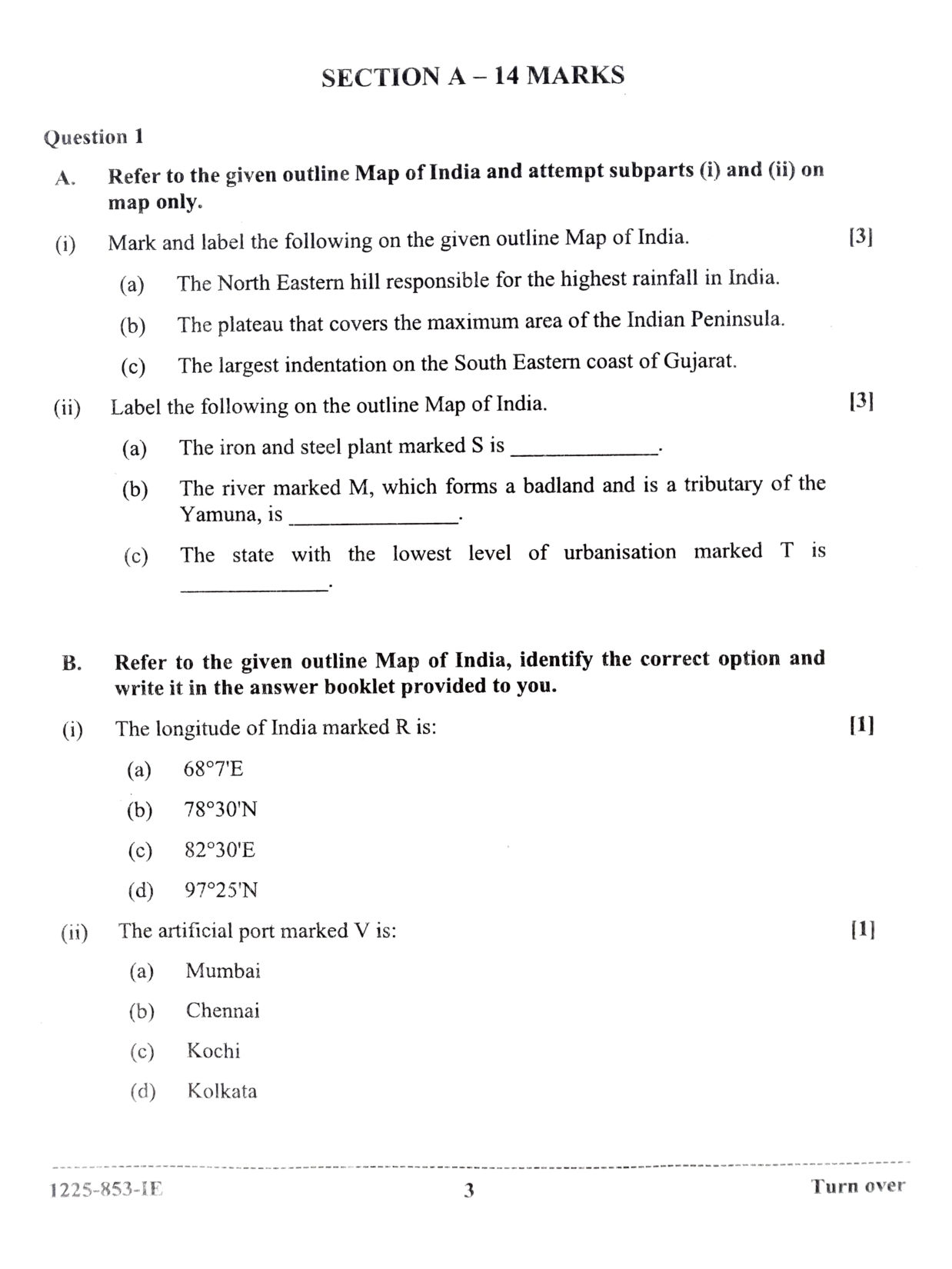 ISC 2025 Geography Improvement Examination Question Paper for Class 12 — page 3