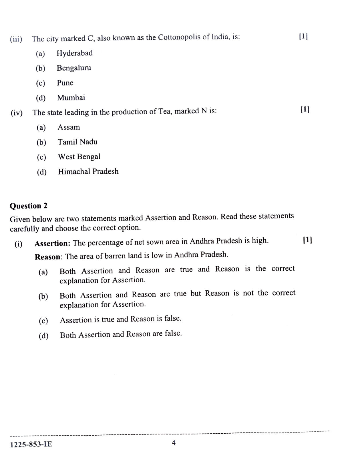 ISC 2025 Geography Improvement Examination Question Paper for Class 12 — page 4