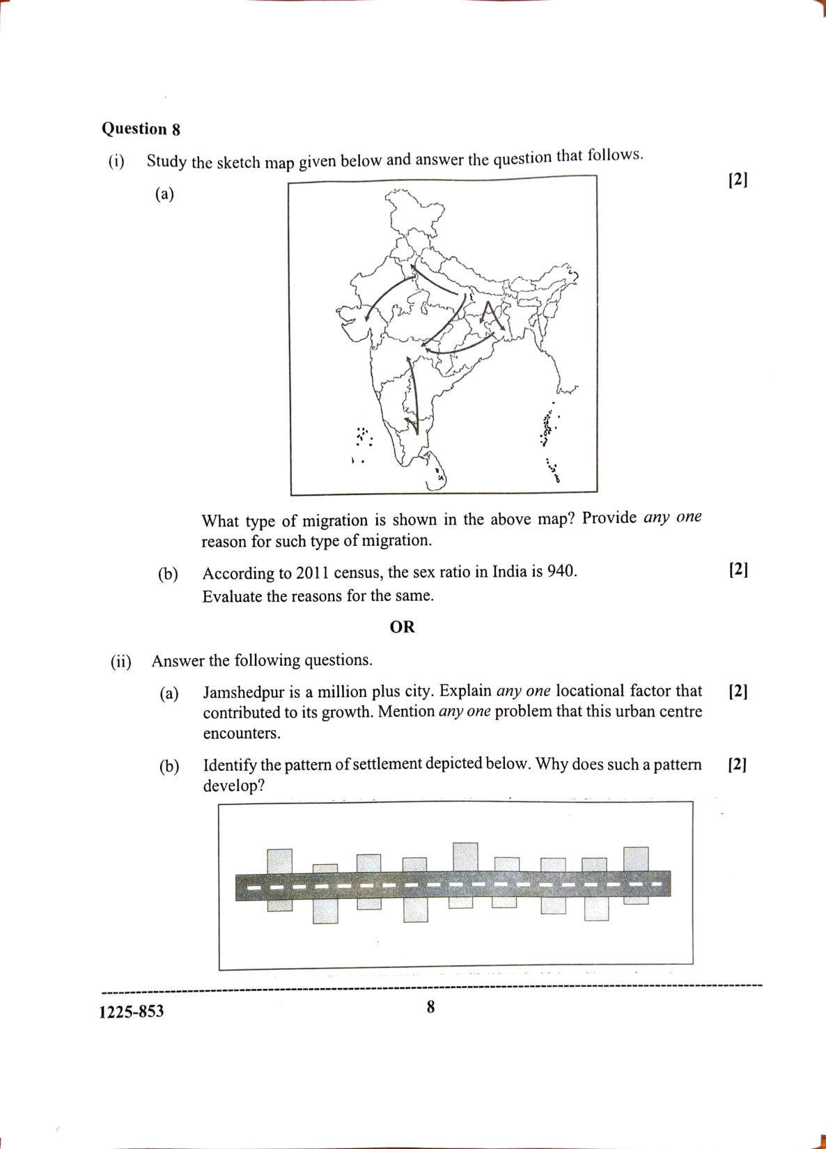 ISC 2025 Geography Question Paper for Class 12 — page 8