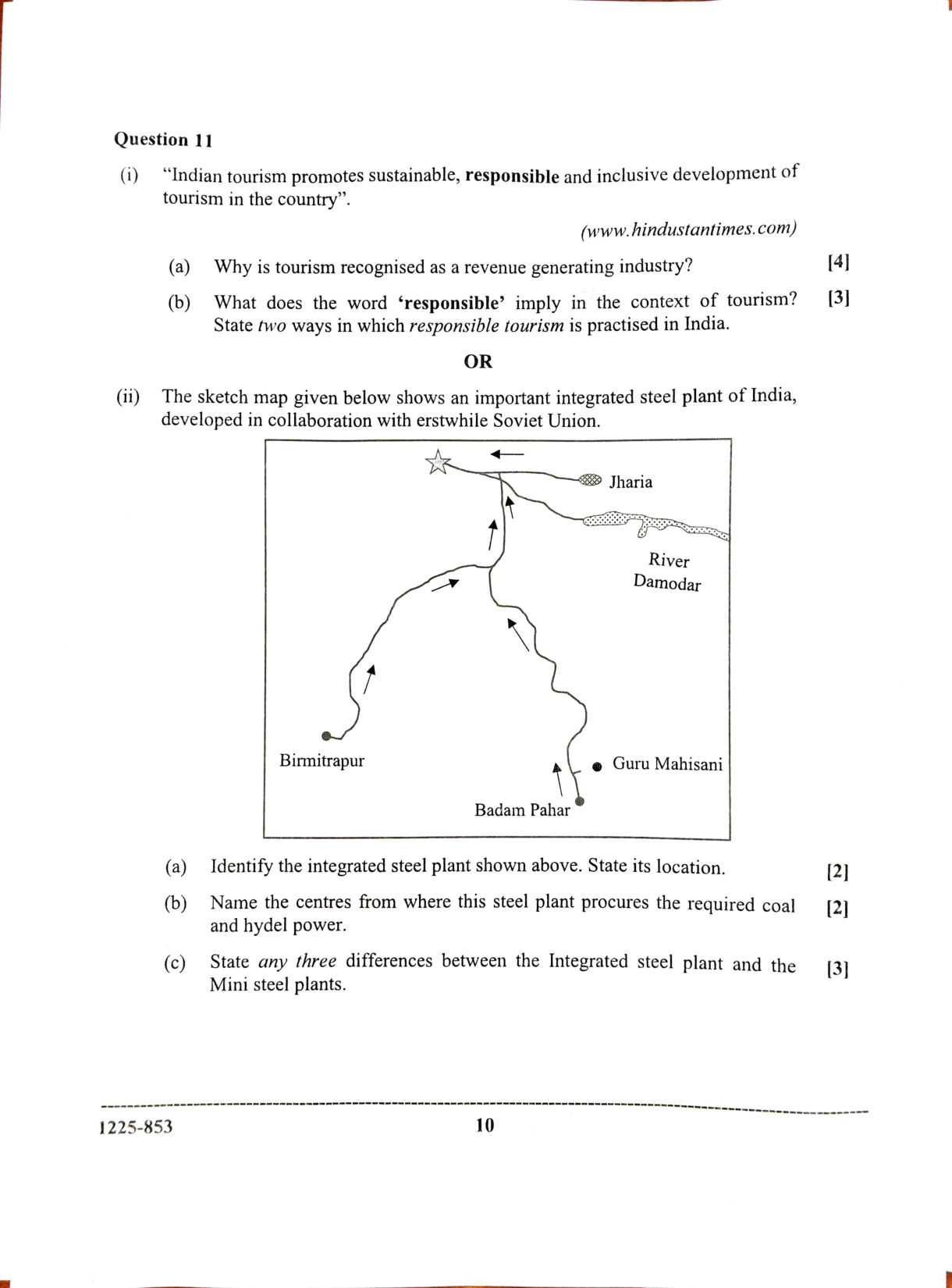 ISC 2025 Geography Question Paper for Class 12 — page 10