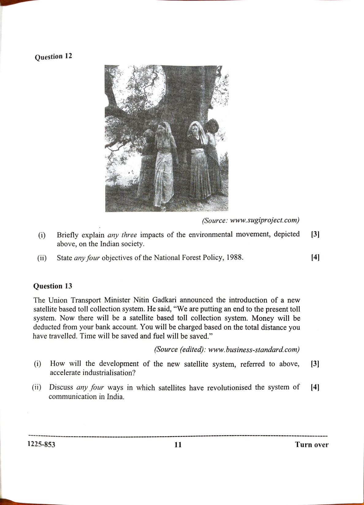 ISC 2025 Geography Question Paper for Class 12 — page 11