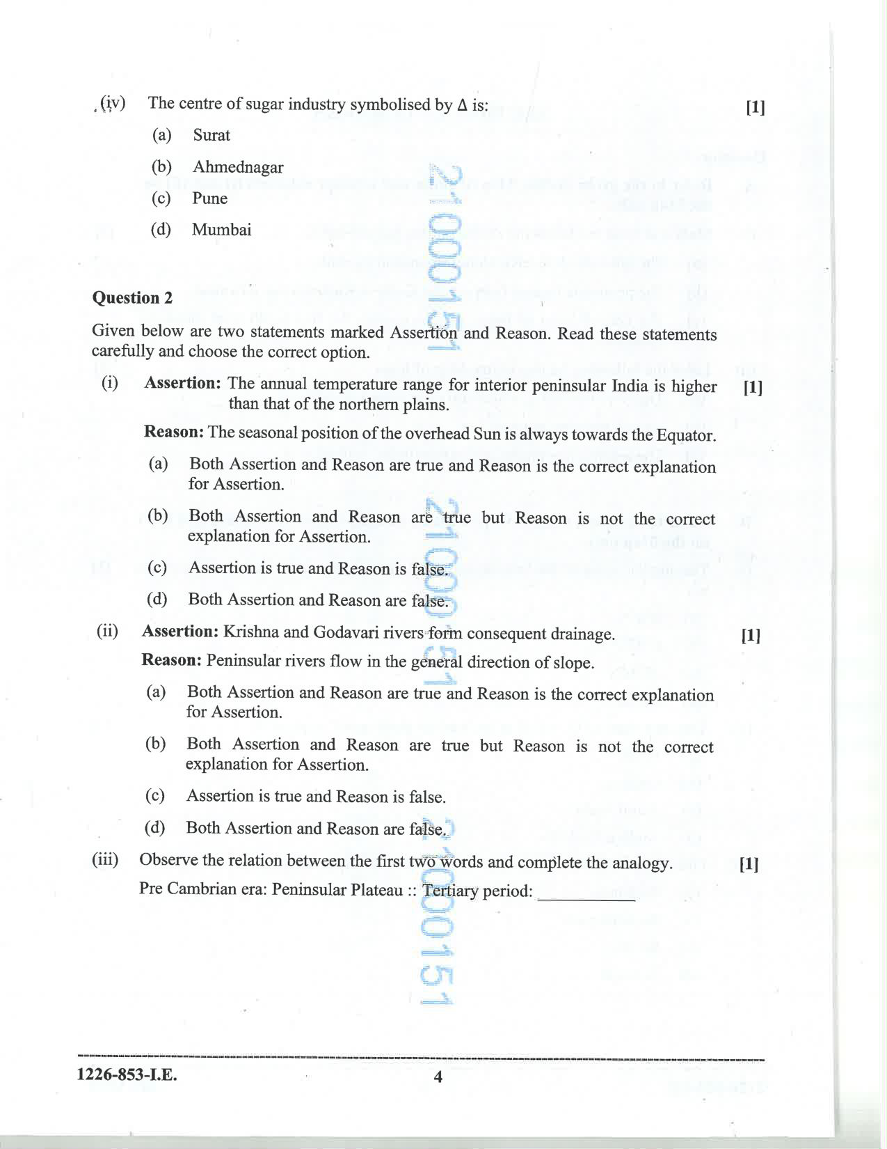 ISC 2026 Geography Improvement Examination Question Paper for Class 12 — page 4