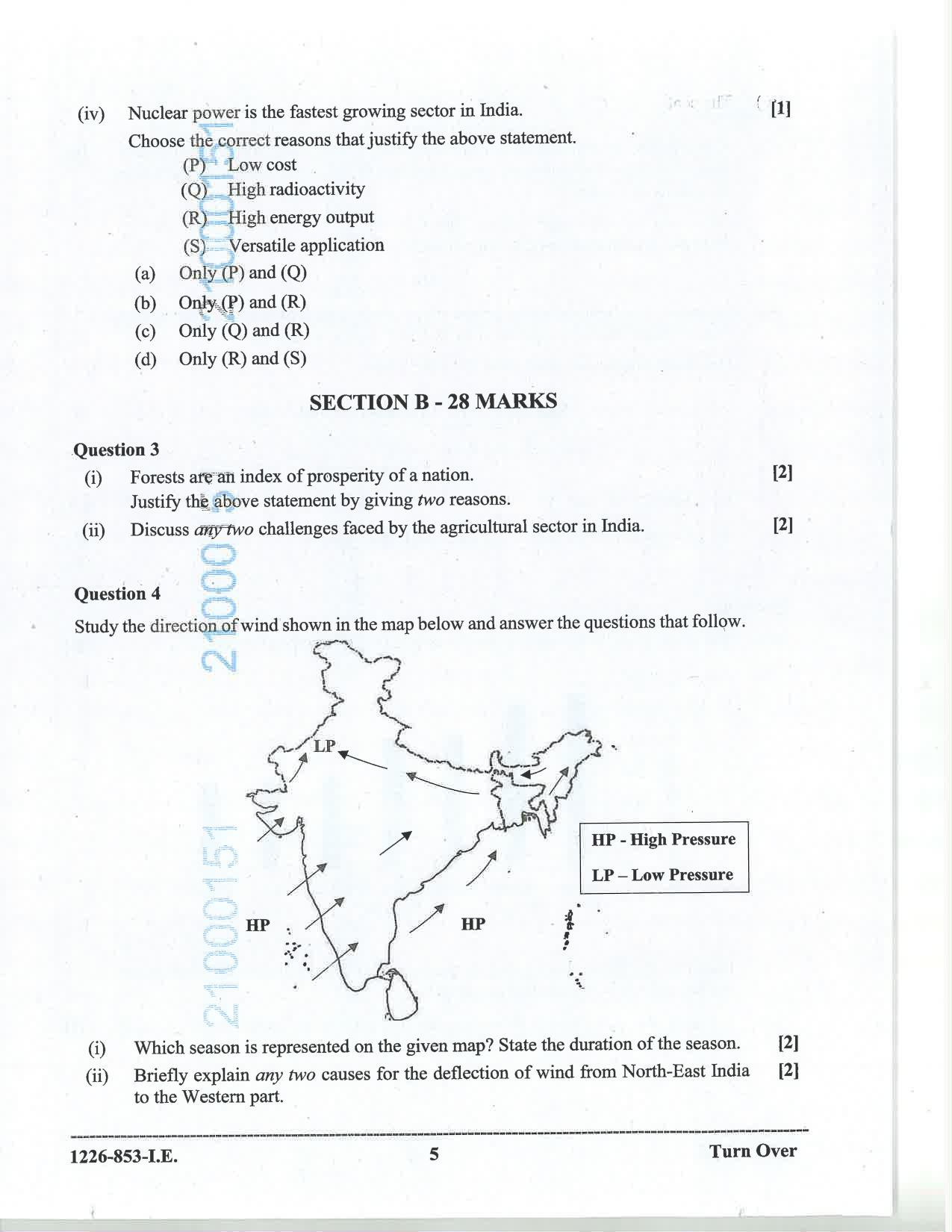 ISC 2026 Geography Improvement Examination Question Paper for Class 12 — page 5