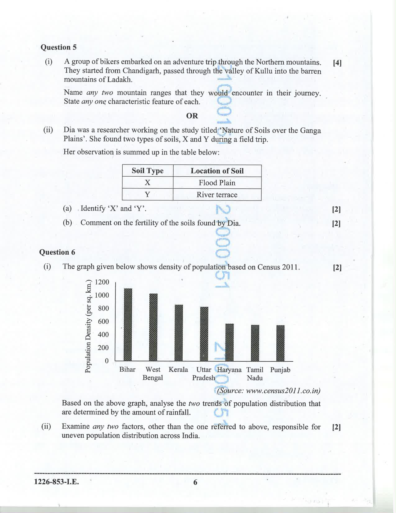 ISC 2026 Geography Improvement Examination Question Paper for Class 12 — page 6