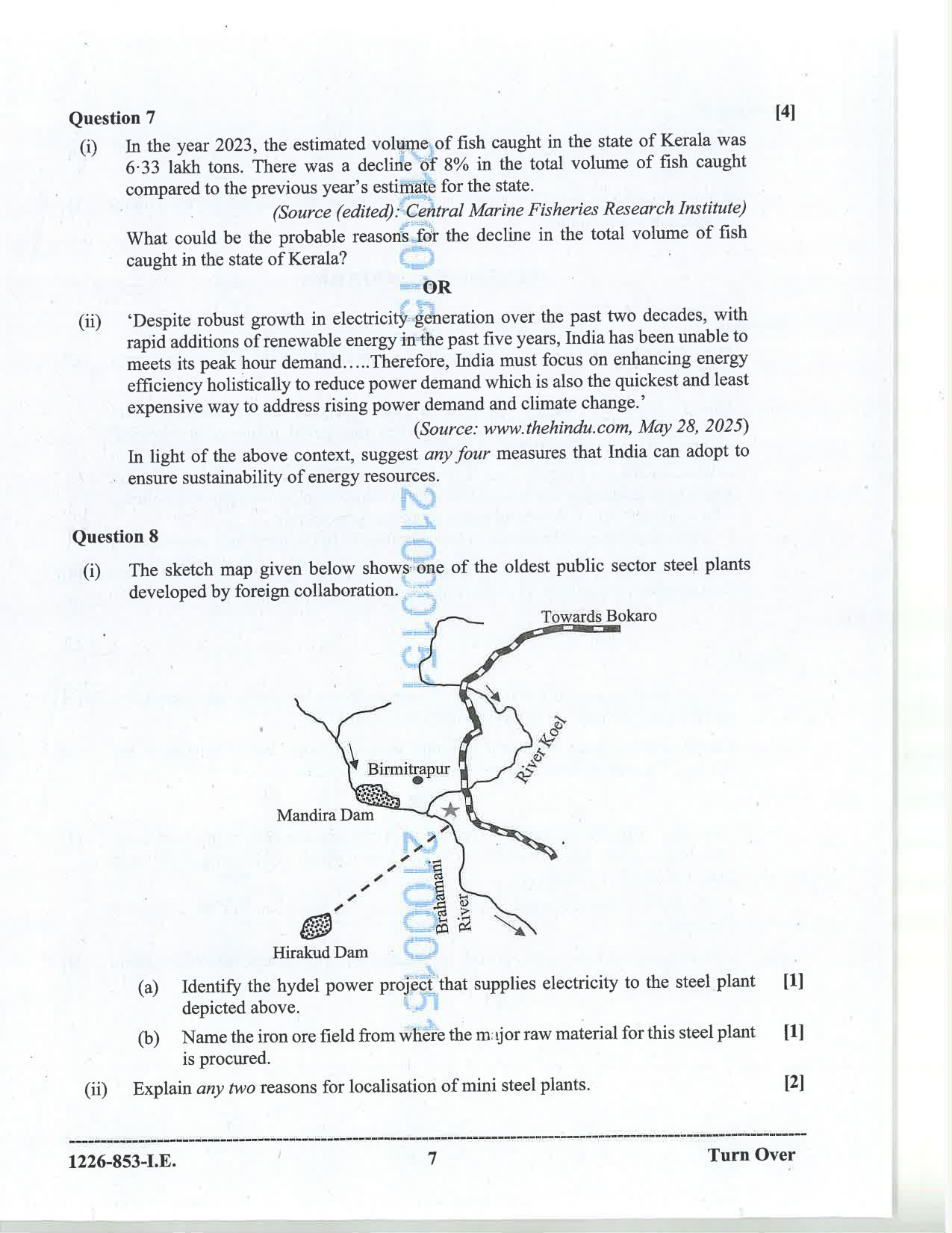 ISC 2026 Geography Improvement Examination Question Paper for Class 12 — page 7