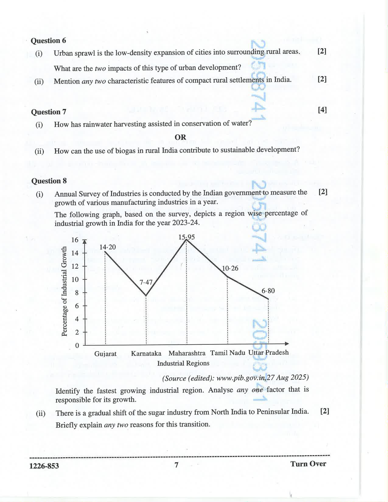ISC 2026 Geography Question Paper for Class 12 — page 7
