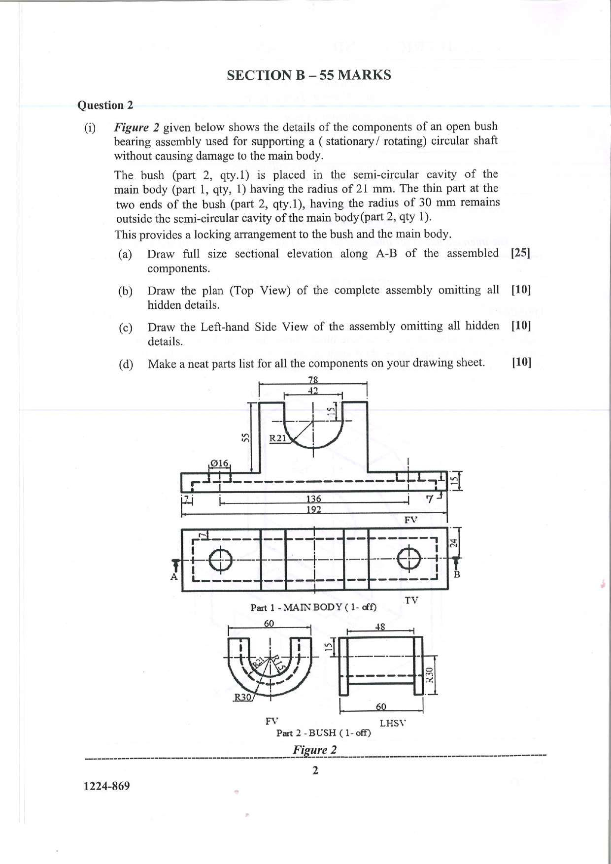 ISC 2024 Geometrical and Mechanical Drawing Question Paper for Class 12 — page 2