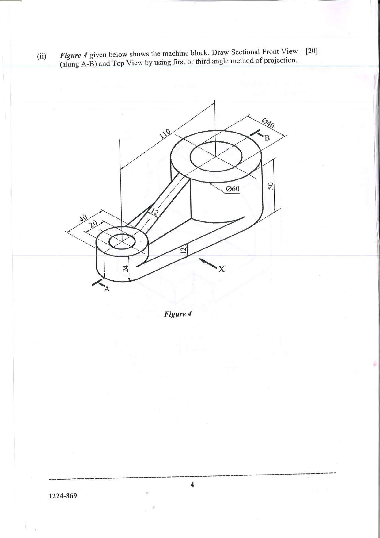 ISC 2024 Geometrical and Mechanical Drawing Question Paper for Class 12 — page 4