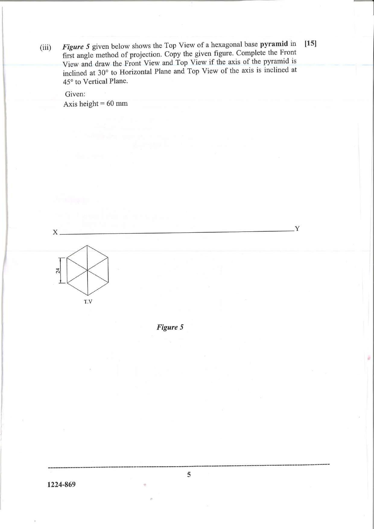 ISC 2024 Geometrical and Mechanical Drawing Question Paper for Class 12 — page 5