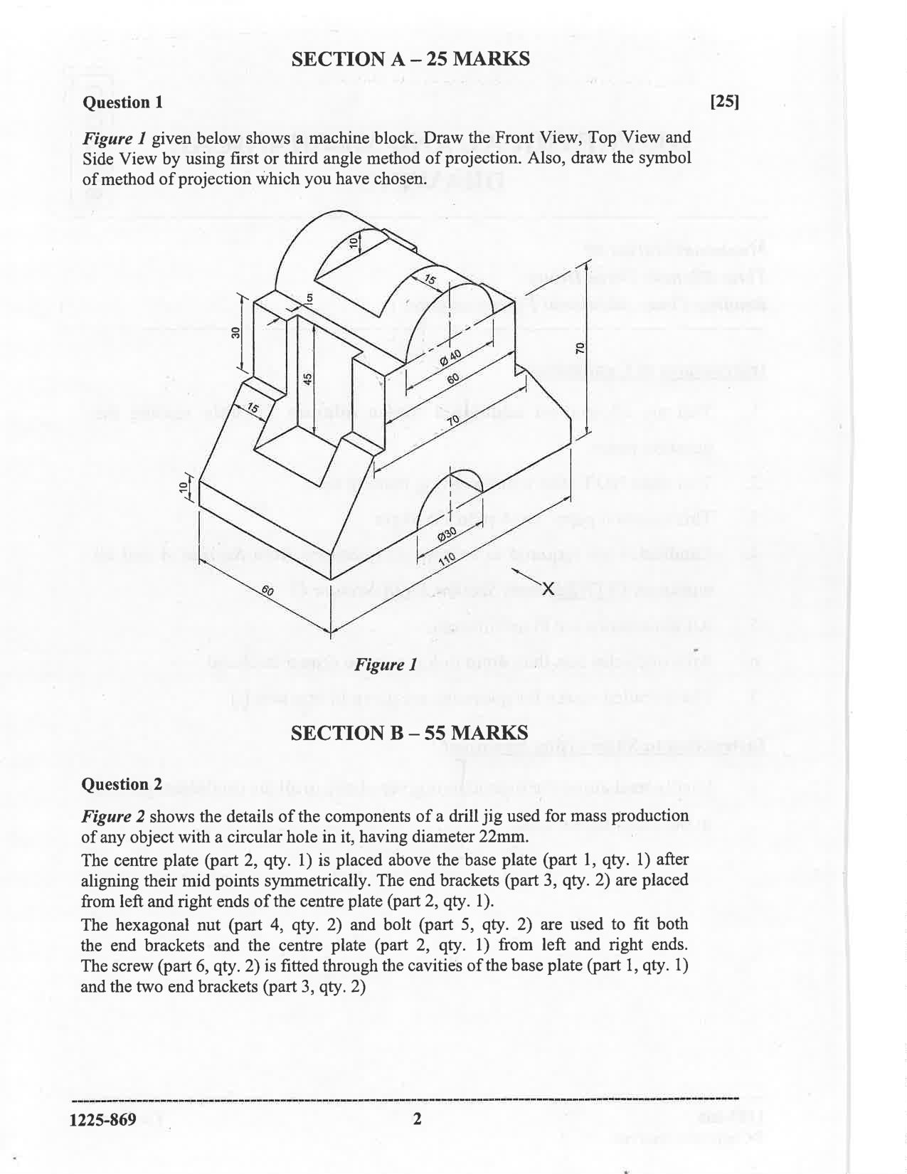 ISC 2025 Geometrical and Mechanical Drawing Question Paper for Class 12 — page 2