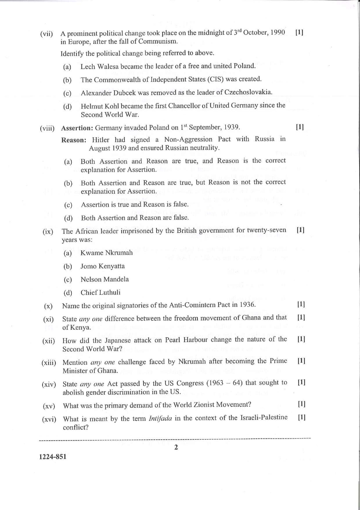 ISC 2024 History Question Paper for Class 12 — page 2