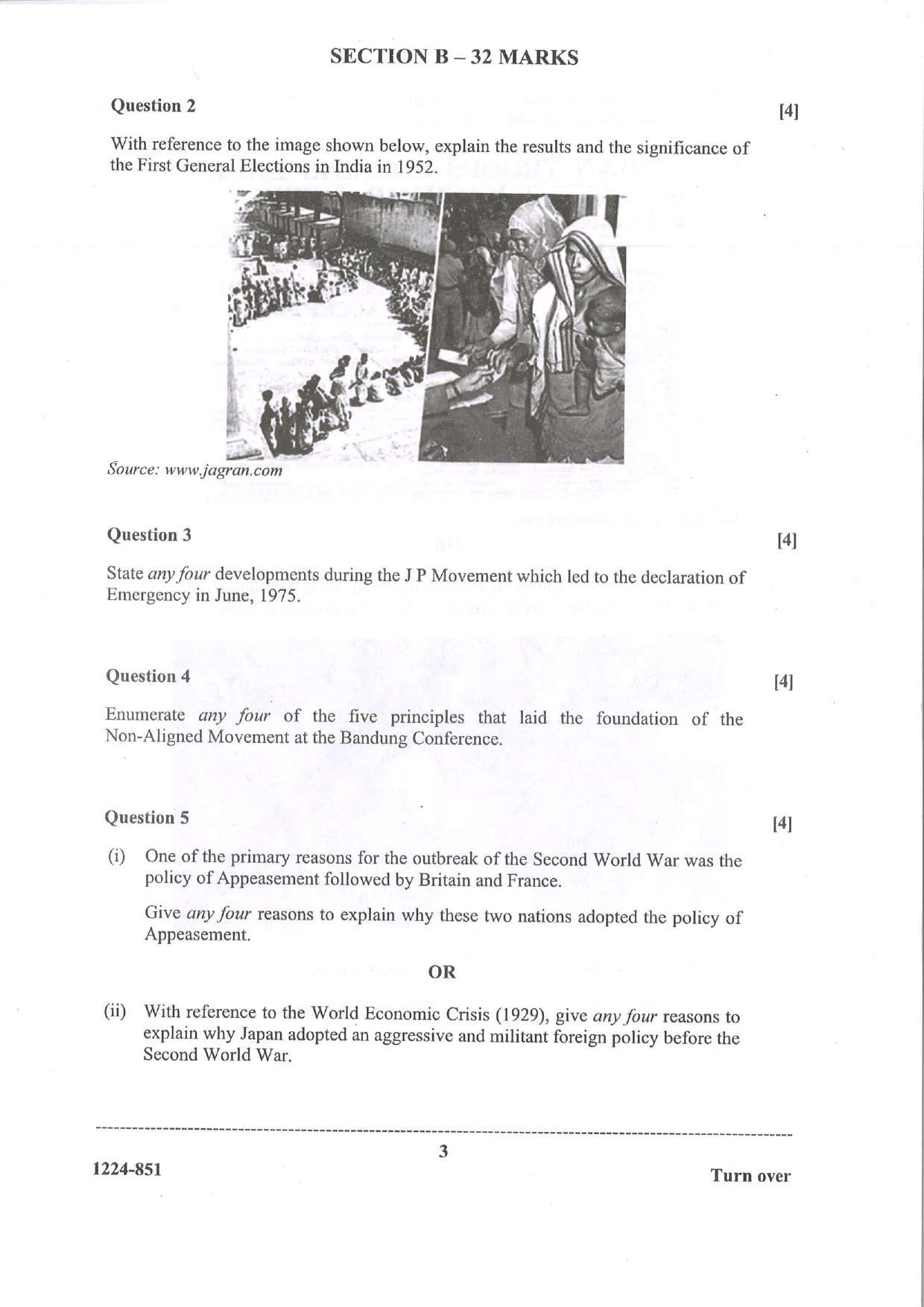 ISC 2024 History Question Paper for Class 12 — page 3
